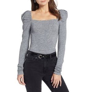 Something Navy puff sleeve top